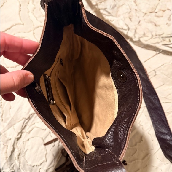 RAVIANI Brown Leather Fringe Bag - Picture 5 of 6